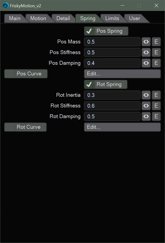 FriskyMotion V2 Spring tab